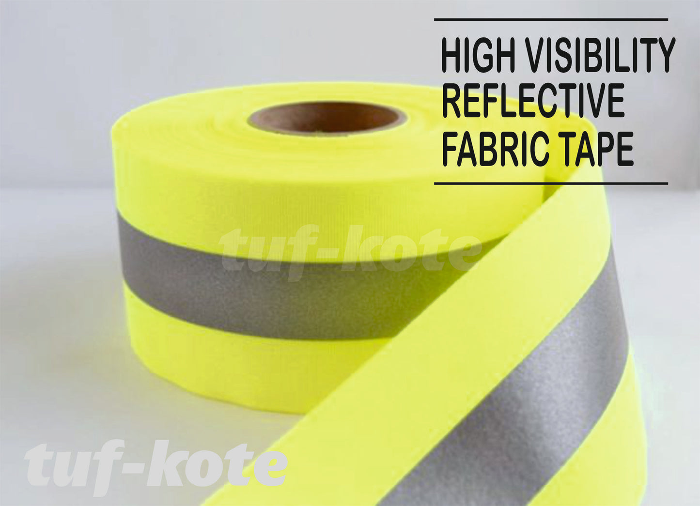 TUFLITE High Visibility Florescent Sew-On Fabric Reflective Safety Tape | YELLOW | 2" Width