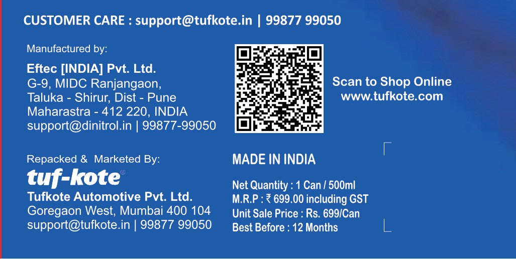 tuf-kote® 494 UNDERBODY Vehicle Chassis Rust Proofing Wax Corrosion Protection, Stops Existing Rust