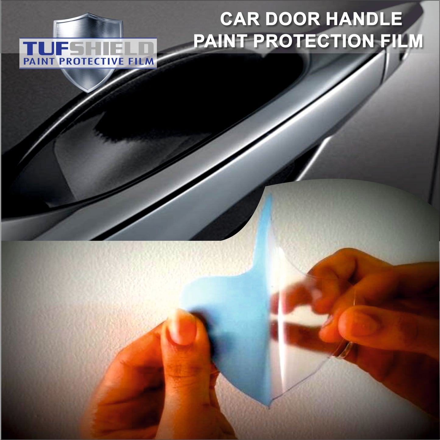 tuf-kote® TufShield Car Door Handle Scratch Protection Vinyl Film - Clear Transparent