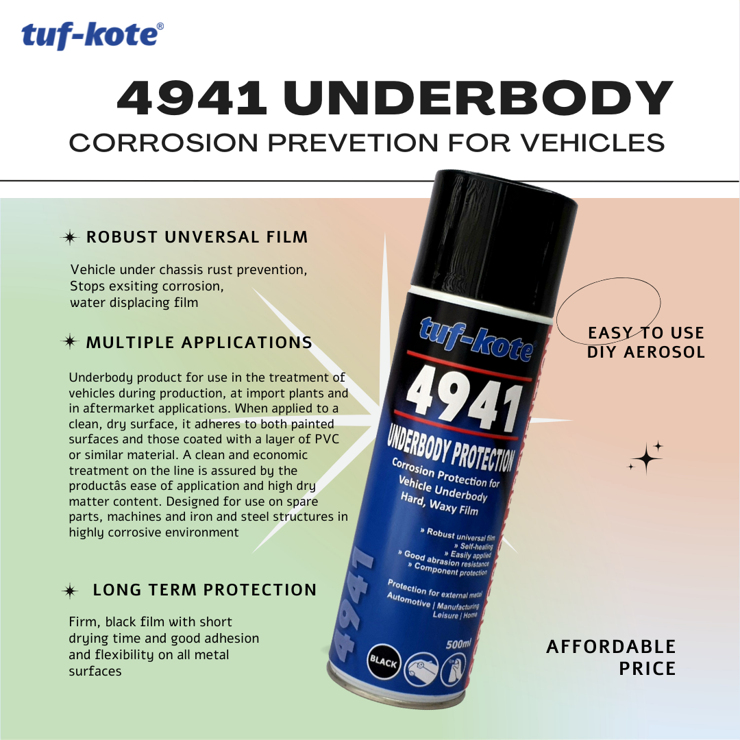 tuf-kote®  4941 UNDERBODY Vehicle Chassis Rust Proofing Wax Corrosion Protection, Stops Existing Rust