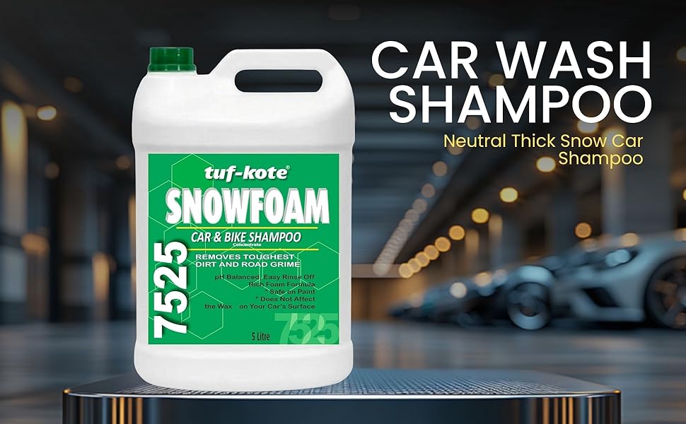tuf-Kote 7525 Foam Car Wash Shampoo Concentrate | High Foam for Deep Cleaning | Remove Tough Dirt | Safe on Paint | pH Neutral