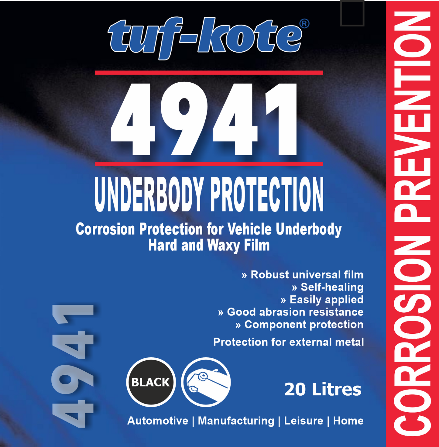 tuf-kote®  4941 UNDERBODY Vehicle Chassis Rust Proofing Wax Corrosion Protection, Stops Existing Rust