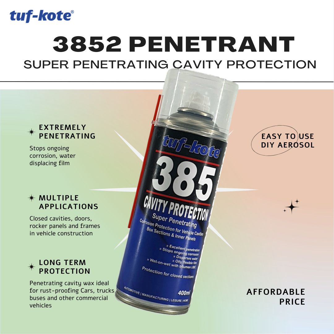 tuf-kote®  385 PENETRANT Vehicle Rust Prevention Cavity Wax Corrosion Protection, Stops Existing Rust