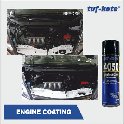 tuf-kote® 4050 THERMALAC, Heat Resistant Engine Coating Spray for Car, TRANSPARENT