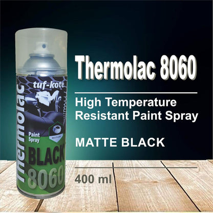 tuf-kote® 8060 THERMOLAC Heat Resistant Corrosion Prevention, Black Paint Spray Silencer Coating