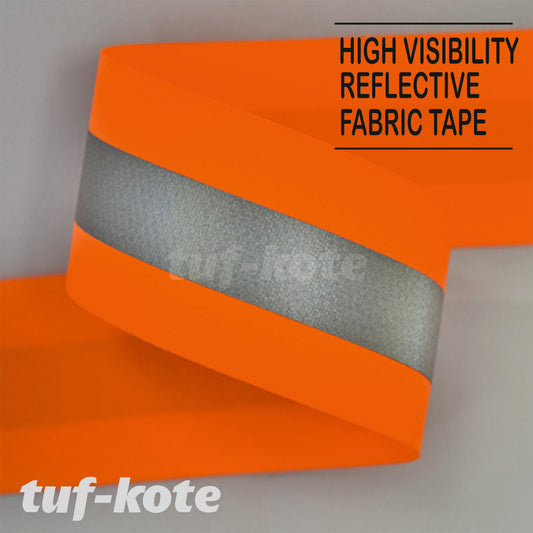 TUFLITE High Visibility Florescent Sew-On Fabric Reflective Safety Tape | ORANGE | 2" Width