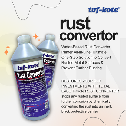 tuf-kote® RUST CONVERTOR Eco-Friendly Rust Converter and Primer All-in-One, Ultimate One-Step Solution to Convert Rusted Metal Surfaces and Prevent Further Rusting