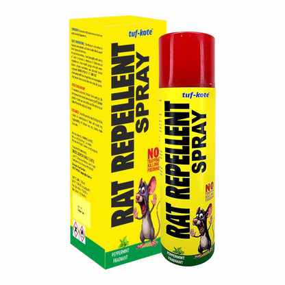 tuf-kote 250 ML Rat Repellent Spray for Car & Bike | 60 Days Powerful Protection | Peppermint Fragrance + Benzenemethanamine | No Kill Only Repel | Free Mask & Gloves