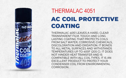 tuf-kote® THERMALAC 4051, Clear Transparent AC Coil Protector Coating, 500ML Aerosol