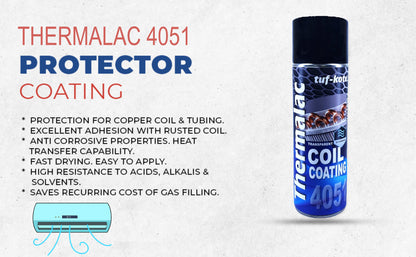 tuf-kote® THERMALAC 4051, Clear Transparent AC Coil Protector Coating, 500ML Aerosol