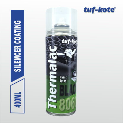tuf-kote® THERMALAC 8060 - Heat Resistant Corrosion Prevention, Black Paint Spray Silencer Coating