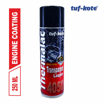 tuf-kote THERMALAC 4050, Heat Resistant Engine Coating Spray for Car, TRANSPARENT