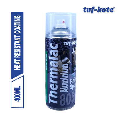 tuf-kote® THERMALAC 8050 Heat Resistant Corrosion Prevention, Aluminium Paint Spray Silencer Coating Spray