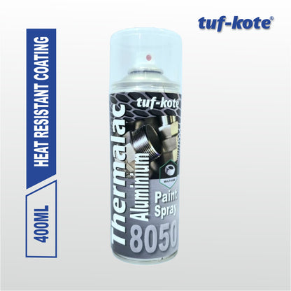 tuf-kote® THERMALAC 8050 Heat Resistant Corrosion Prevention, Aluminium Paint Spray Silencer Coating Spray